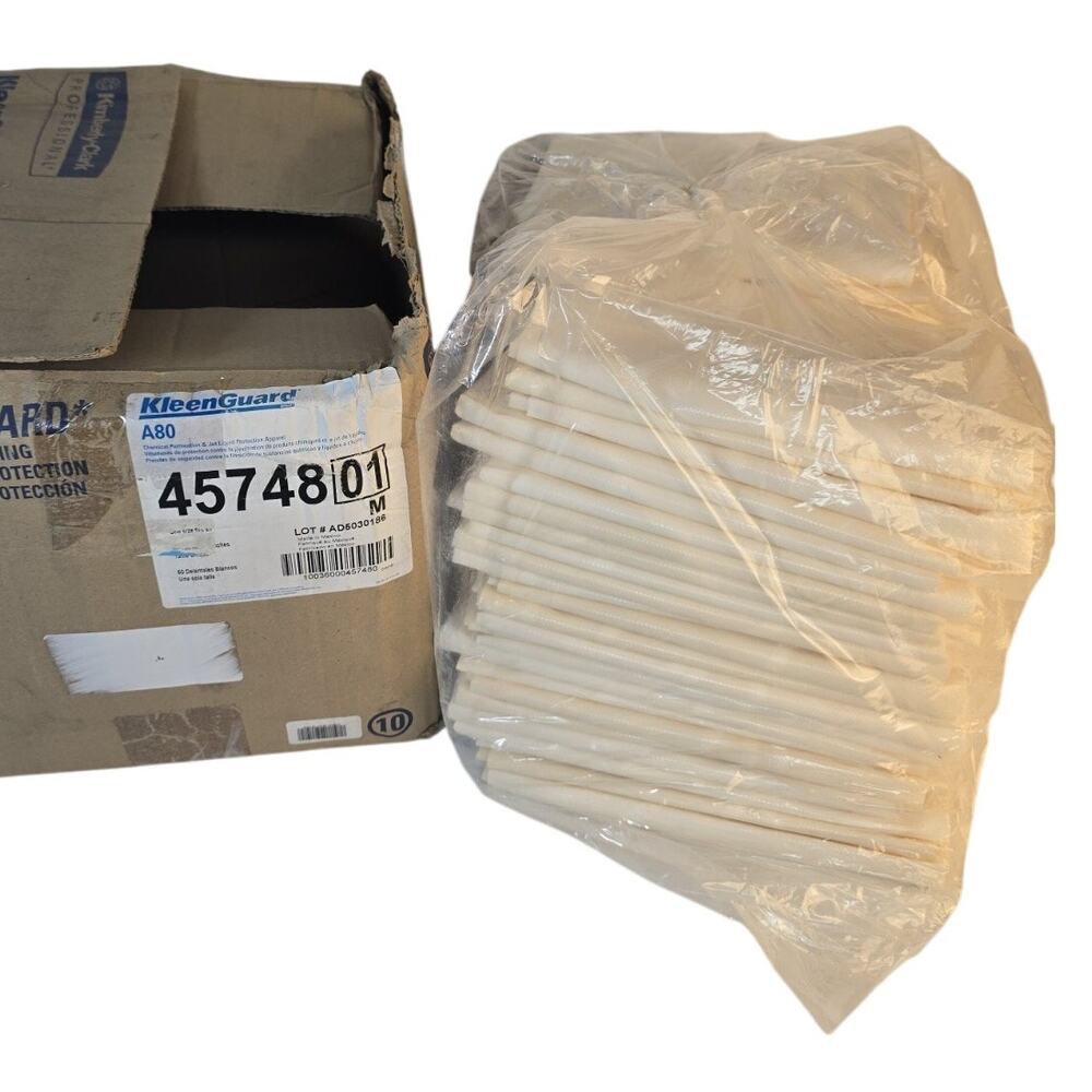 A80 Breathable Particle Protection Apron White (Pack of 50) (New Damaged Box)